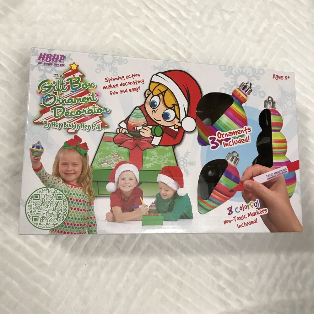 Gift Box Ornament Decorator Christmas Holiday Craft Spinning hey buddy hey pal - Picture 2 of 9